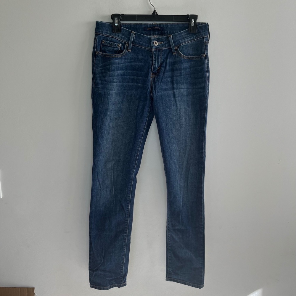 Levis 545 Skinny Leg Jeans Medium Wash Blue Denim Mid Rise Womens 31x30